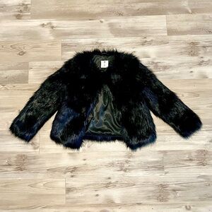 H&M Deep Navy Faux Fur